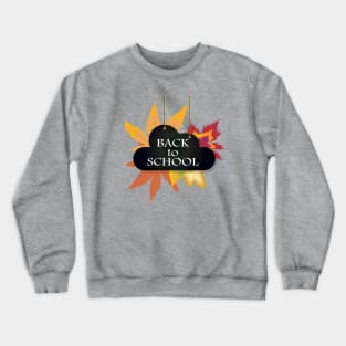 I love My School. Slogan. Back to school. Hello School. Happy Teacher Day. Autumn. Learning Children. Cartoon Graphic design Crewneck Sweatshirt